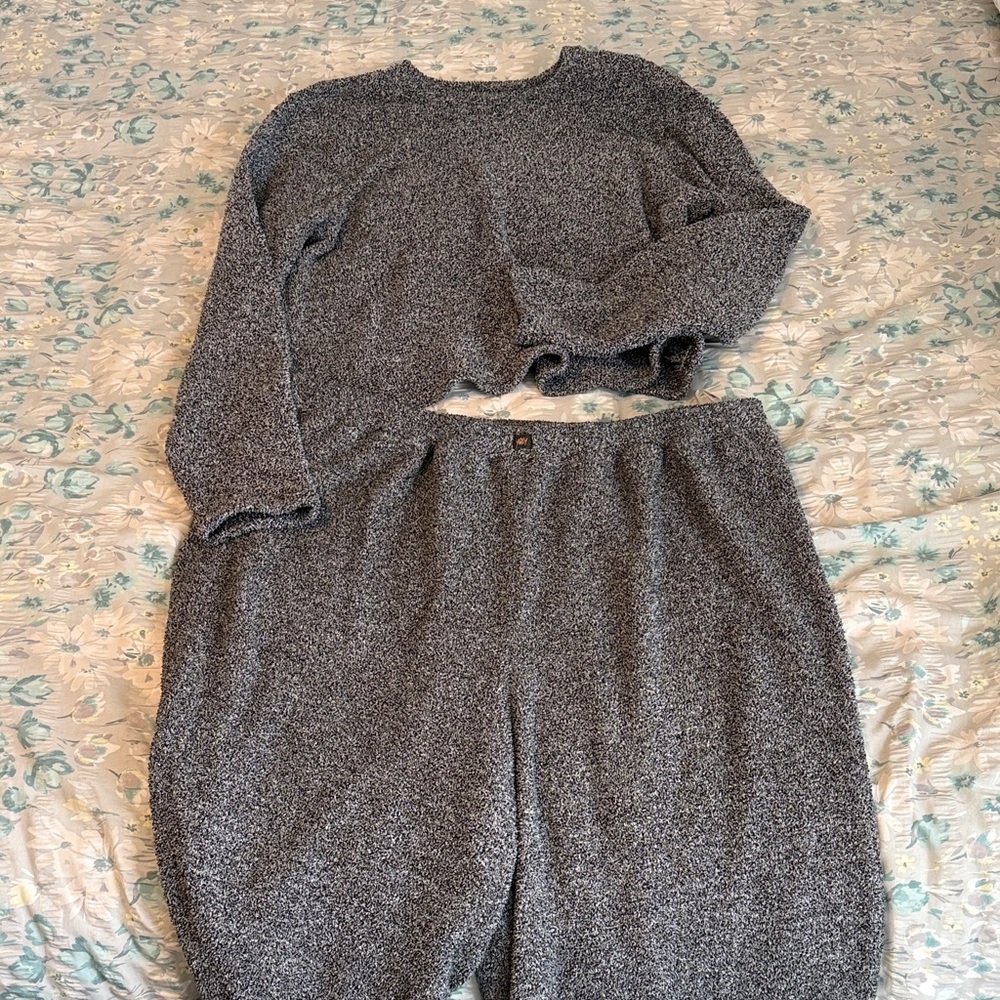 Yitty Cozy Gray Knit Sweater and Pants Set